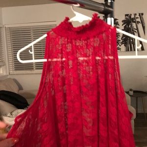 Free People sheer blouse